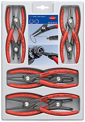 KNIPEX 00 20 04 SB 8-Piece Precision Circlip Snap-Ring Pliers Set