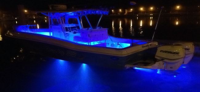 how to take care of underwater boat lights